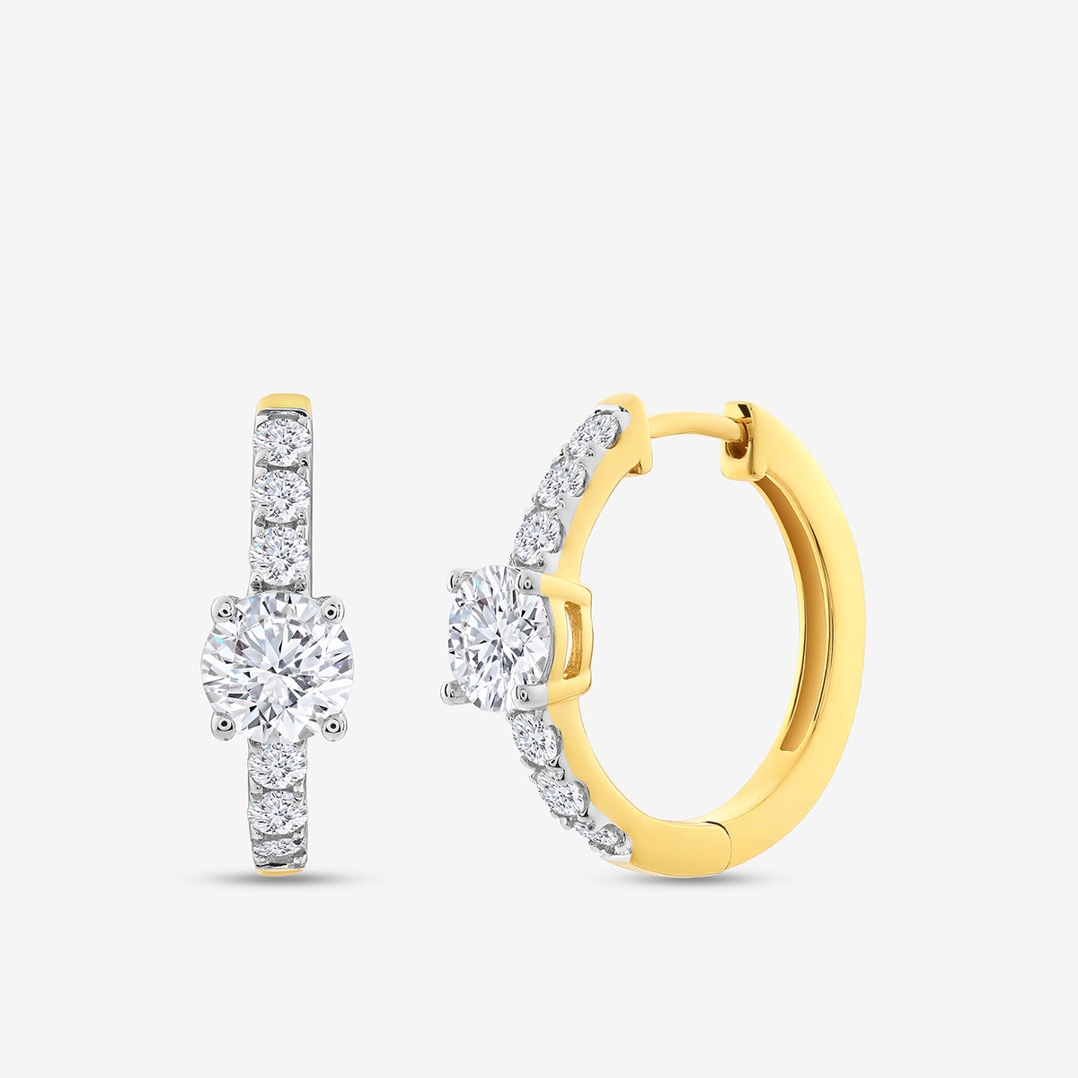 AERIS <span>Round Diamond Huggie</span> EARRINGS