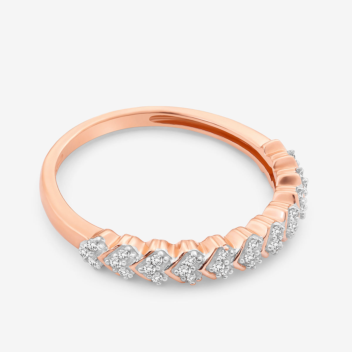 TEXTURED <span>Chevron Diamond </span>RING