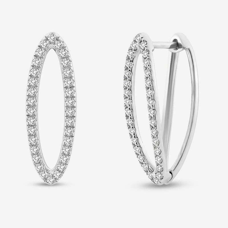 Pure Radiance Diamond Hoop Earrings