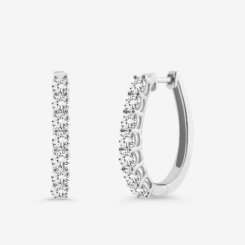 The CLASSIC Weave Hoop EARRINGS by Keemti Jewels feature sparkling round diamonds for everyday elegance.