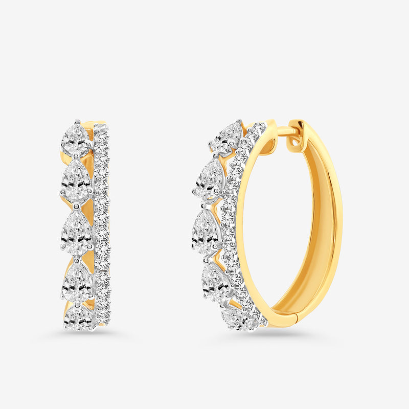 Urban Shine Diamond Huggie Earring