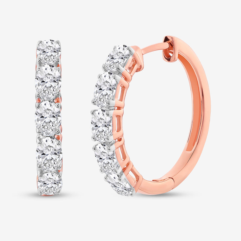 Classic Weave Diamond Huggie Earrings