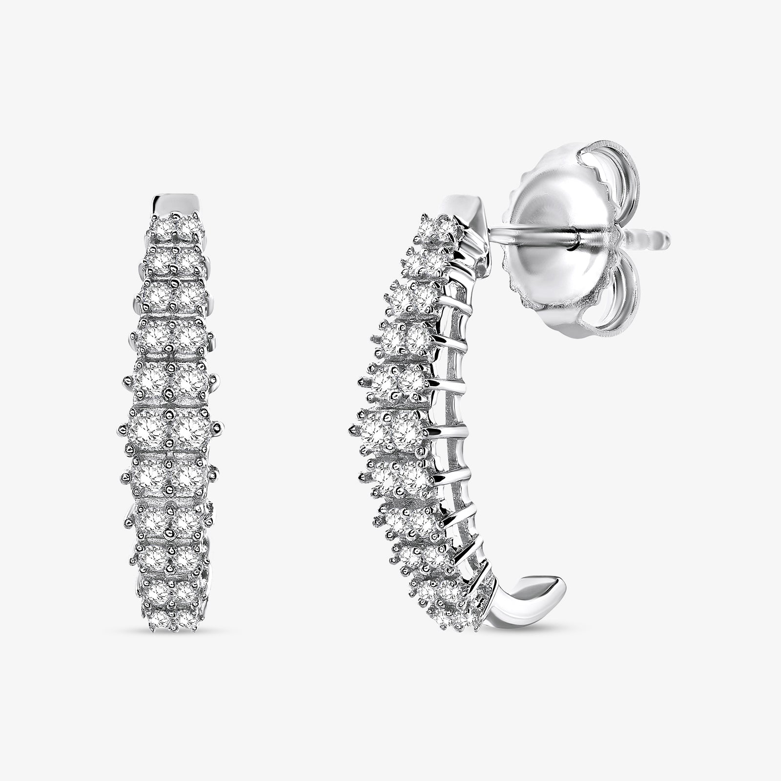 SPARKLING <span>Curved Hoop</span> EARRINGS