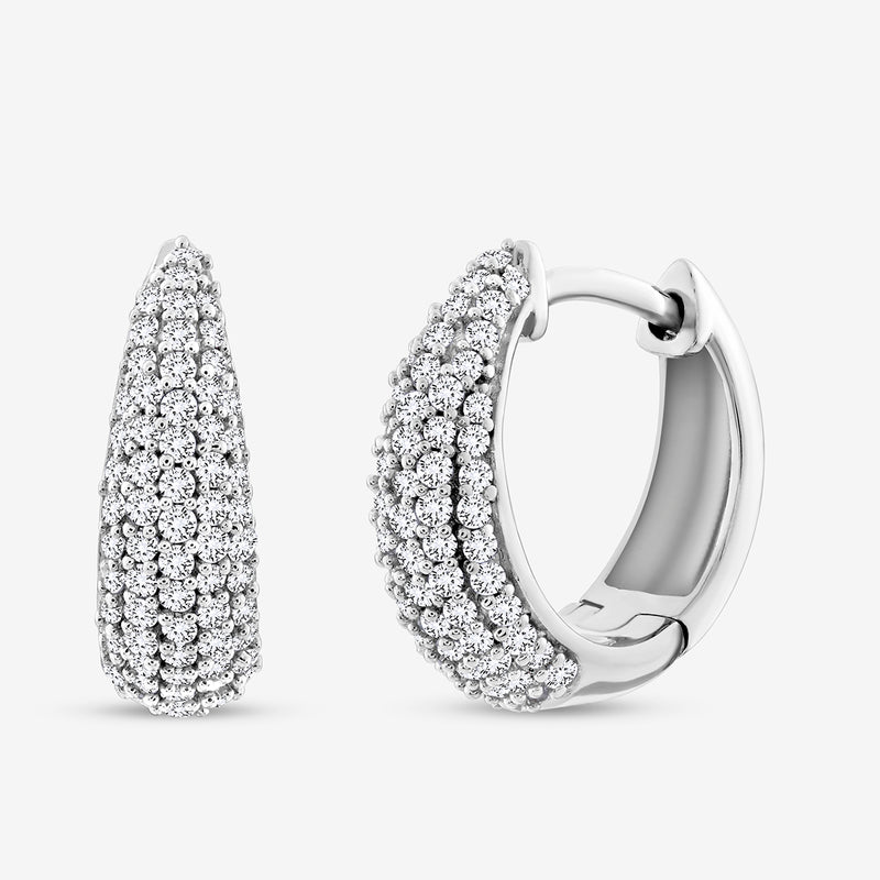 Solace Curve Diamond Hoop Earrings