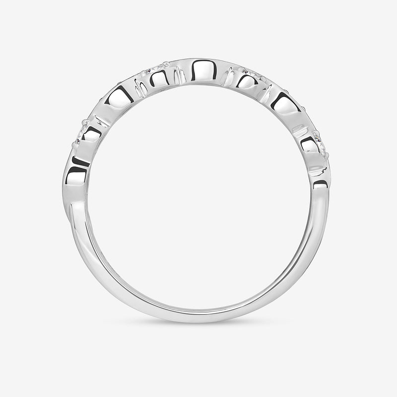 Twist Wave Marquise Diamond Ring