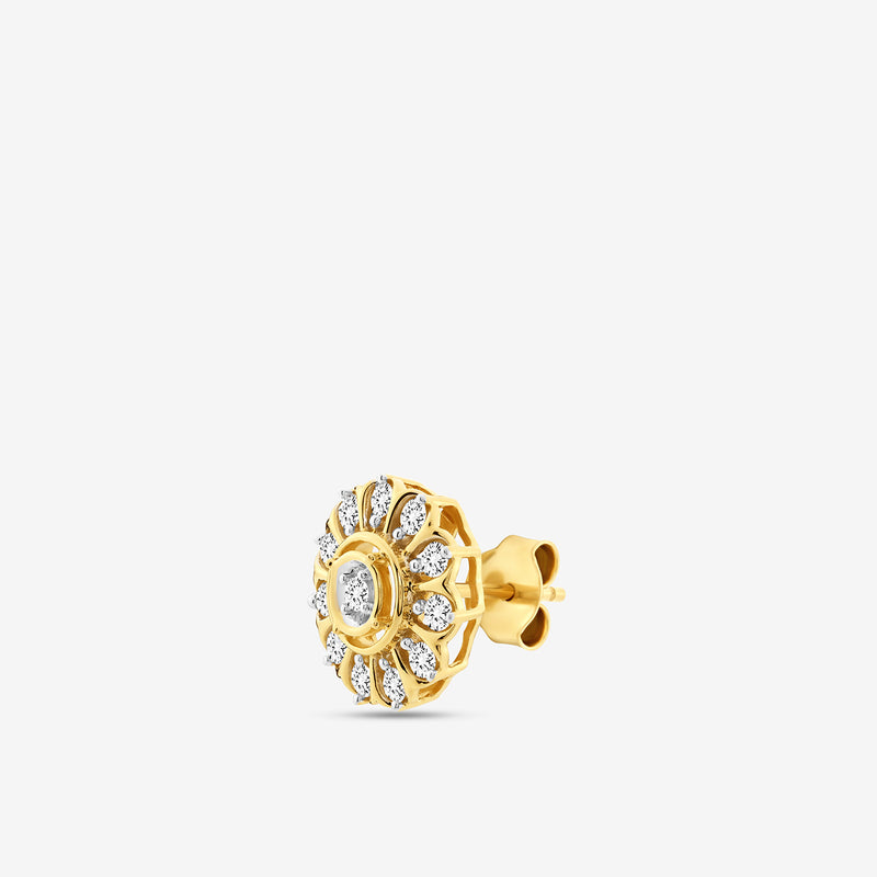 Vintage Grace Diamond Stud Earrings