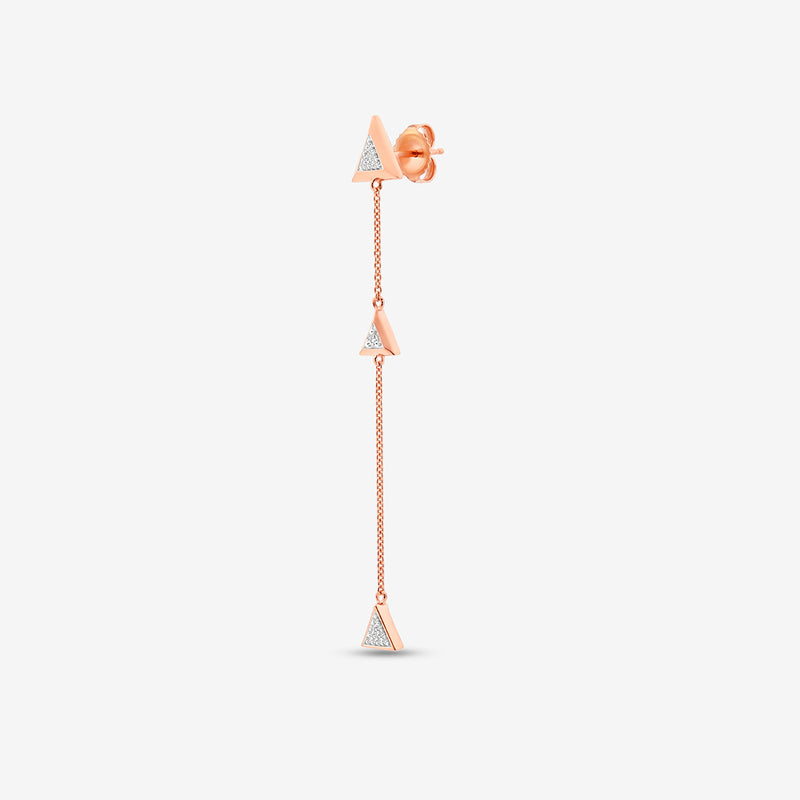 Triad Flow Diamond Dangler Earrings