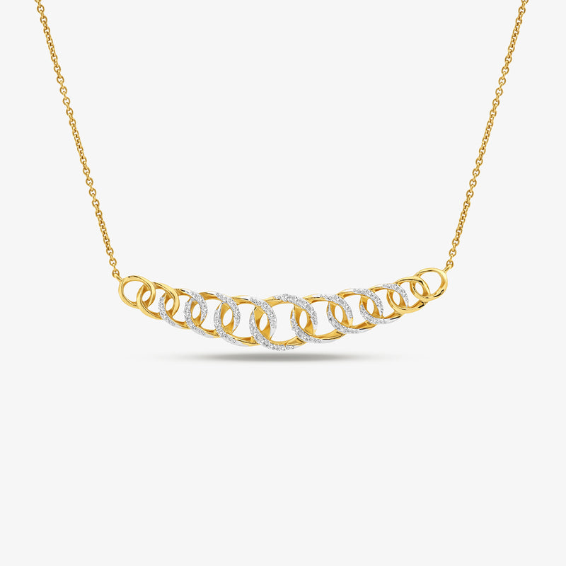 Twirl Crest Diamond Necklet