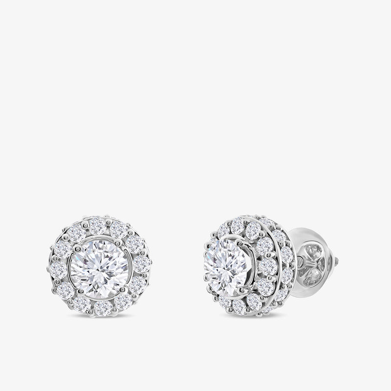 Haloluxe Solitaire Stud Earrings