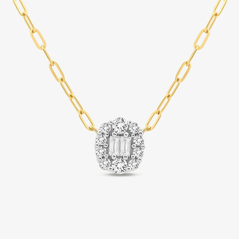 Keemti Jewels CLUSTER Charm NECKLET features a dazzling pendant set in elegant white gold.