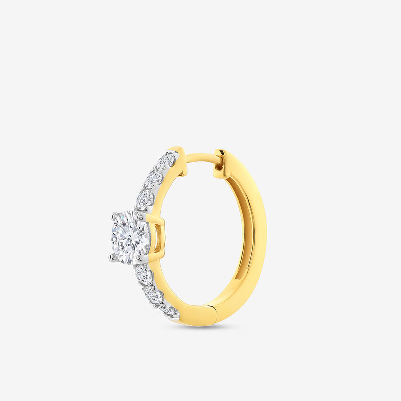 Aeris Round Diamond Huggie Earrings