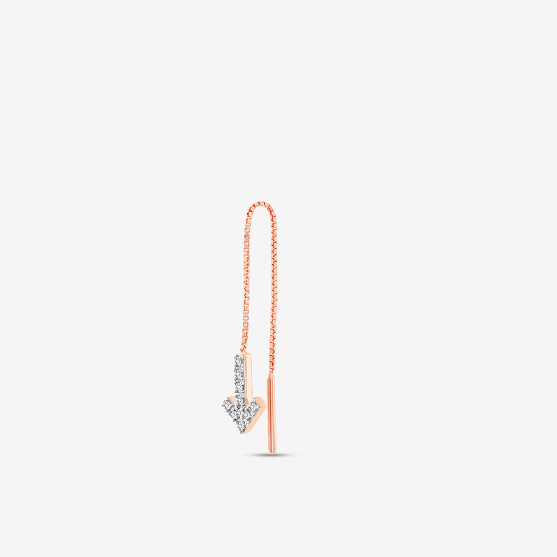 Arrow Glide Diamond Sui Dhaga Earrings