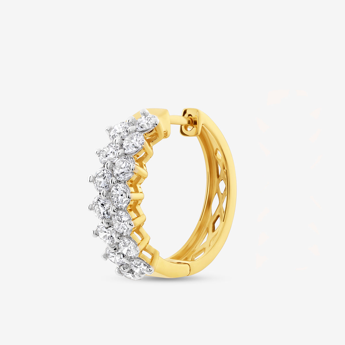 AURORA<span> Curve Diamond Hoop </span>EARRINGS