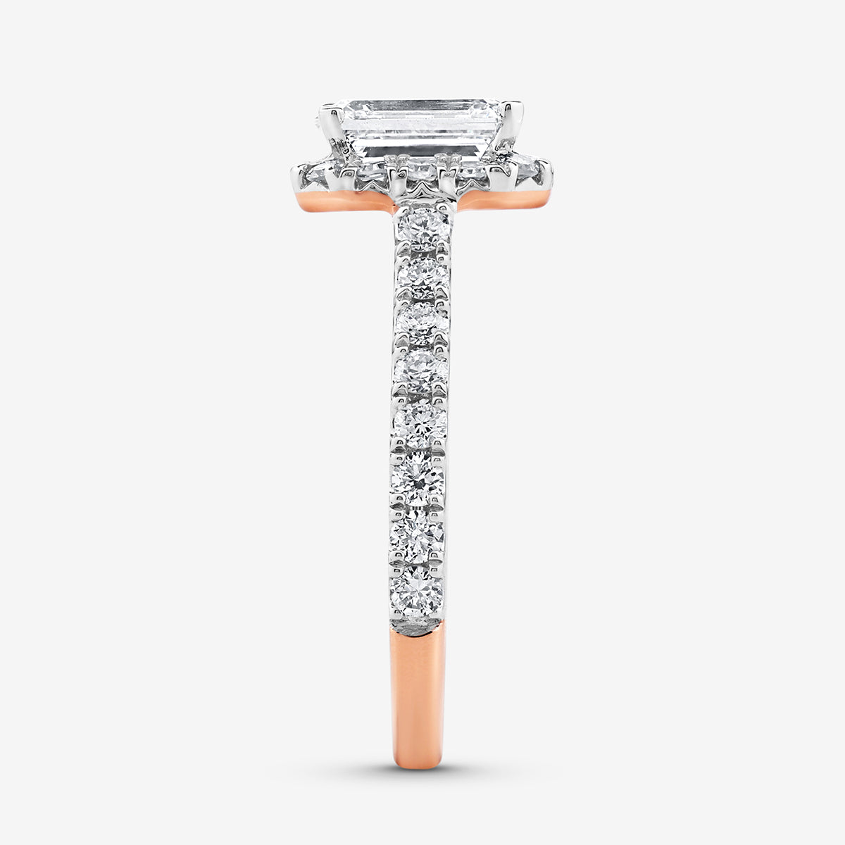 HALO <span>Accent Emerald Solitaire </span>RING