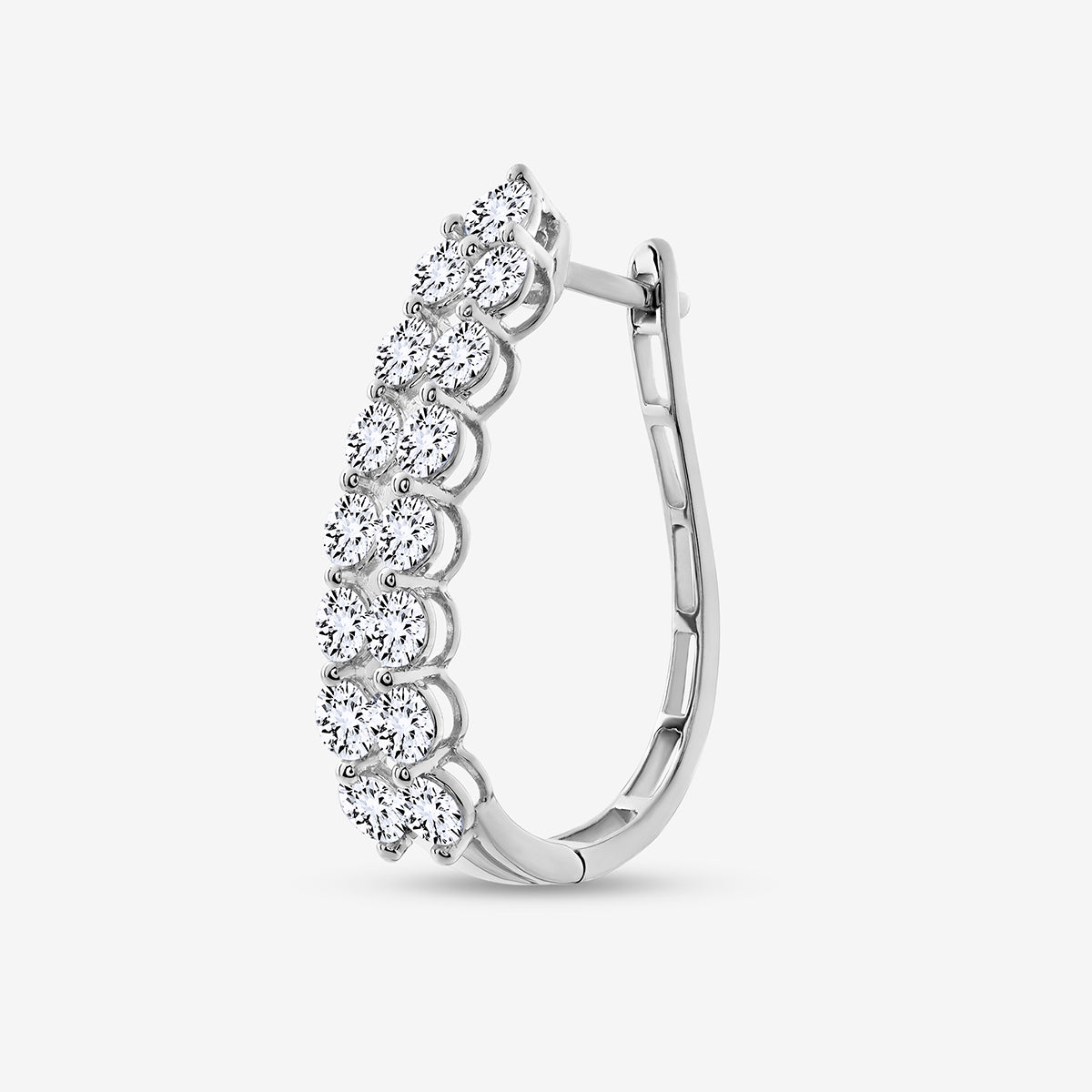 GLOW<span> Edge Diamond Hoop </span>EARRINGS