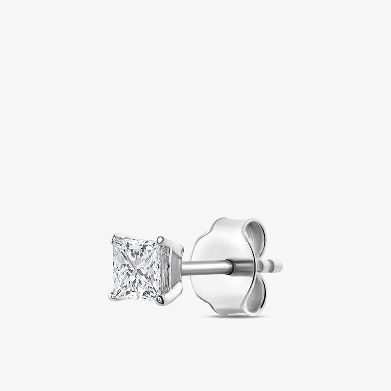 Squarelumin Solitaire Stud Earrings