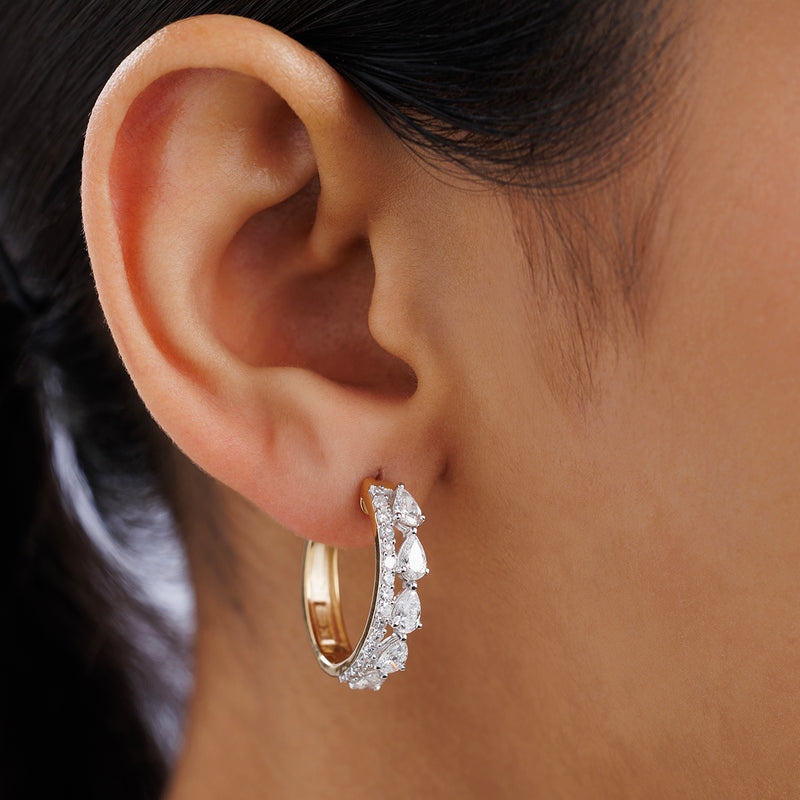 Urban Shine Diamond Huggie Earring