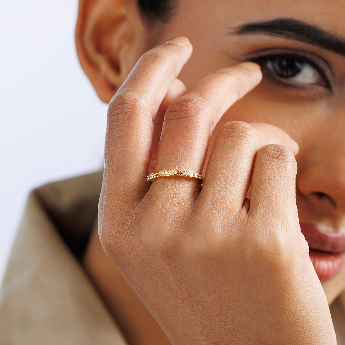 TRIO<span> Segment Diamond </span>RING