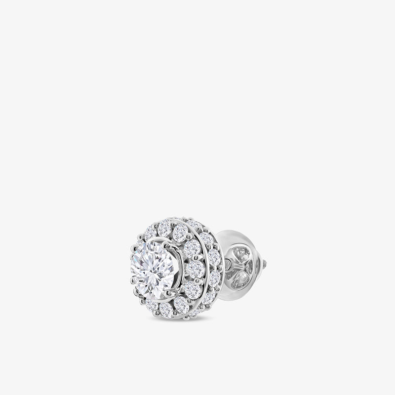Haloluxe Solitaire Stud Earrings