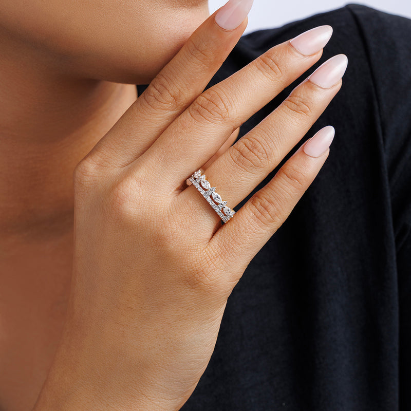 Marquise Eternity Diamond /Span> Ring