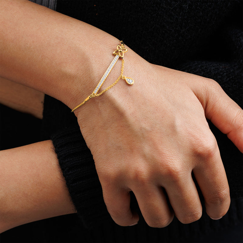 Dangle Bloom Bolo Bracelet