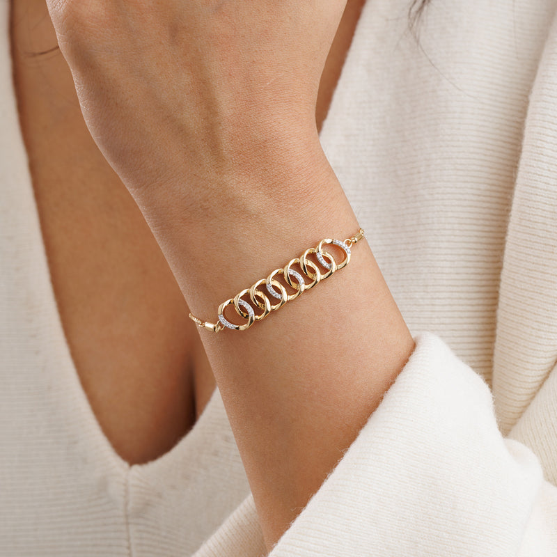 Interlinked Glow Bolo Bracelet