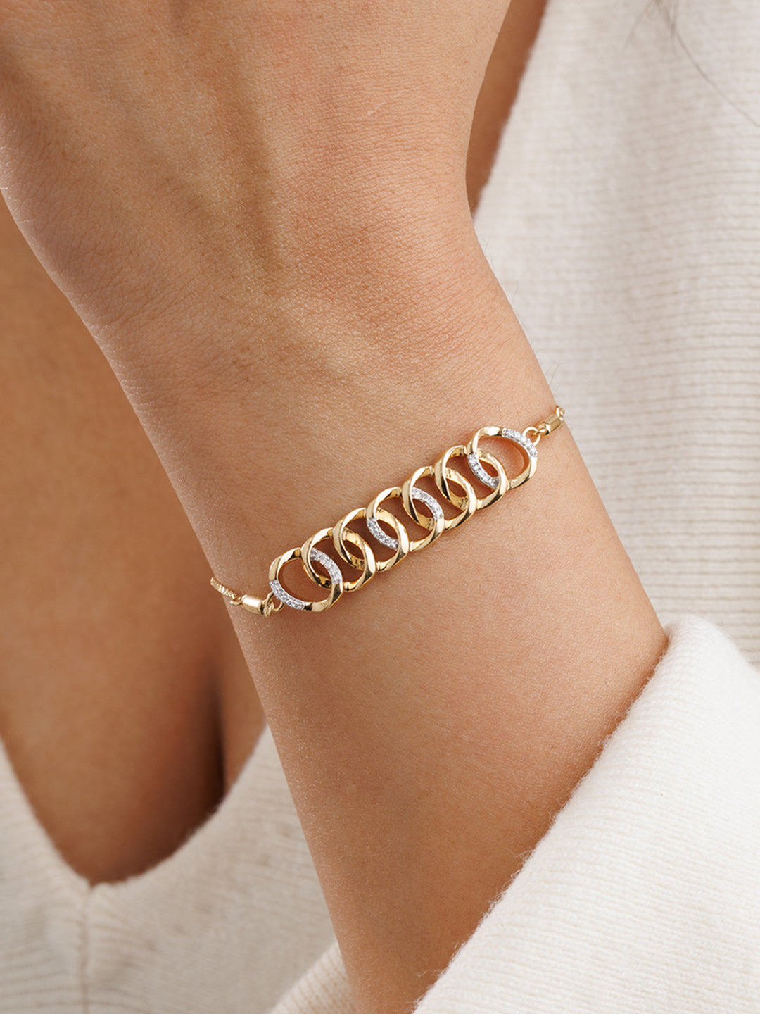 Interlinked Glow Bolo Bracelet - keemti jewels