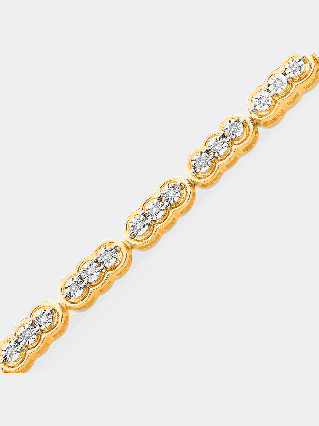 INFINITY Weave bolo bracelet, two-tone oval link stations with pavÃ© stones and bead clasp