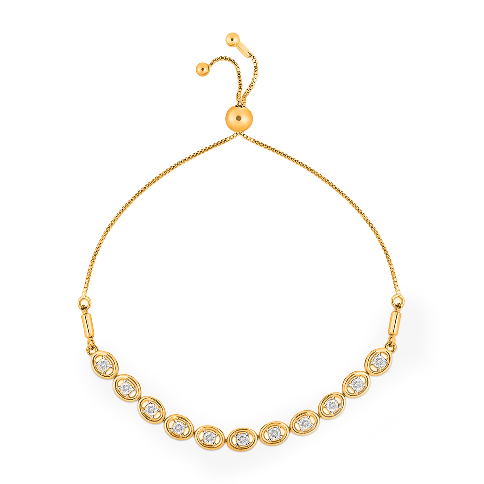 Halo Bolo armband in roségoud met sprankelende stenen, zilver 925