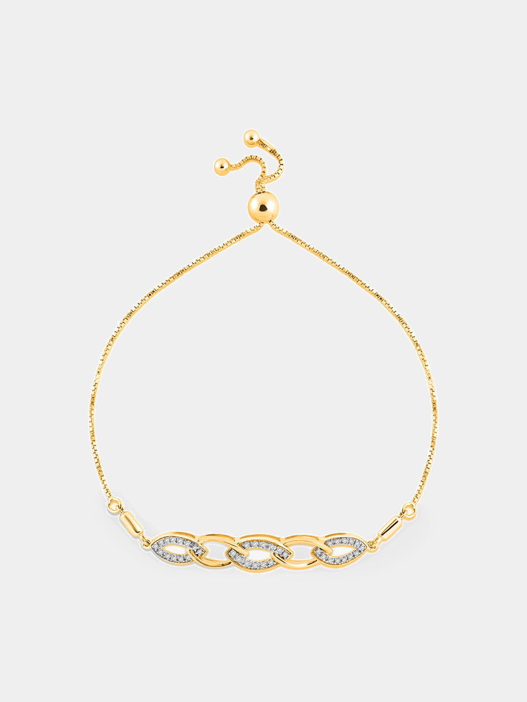 Two-Tone Interlinked Bolo Bracelet - keemti jewels