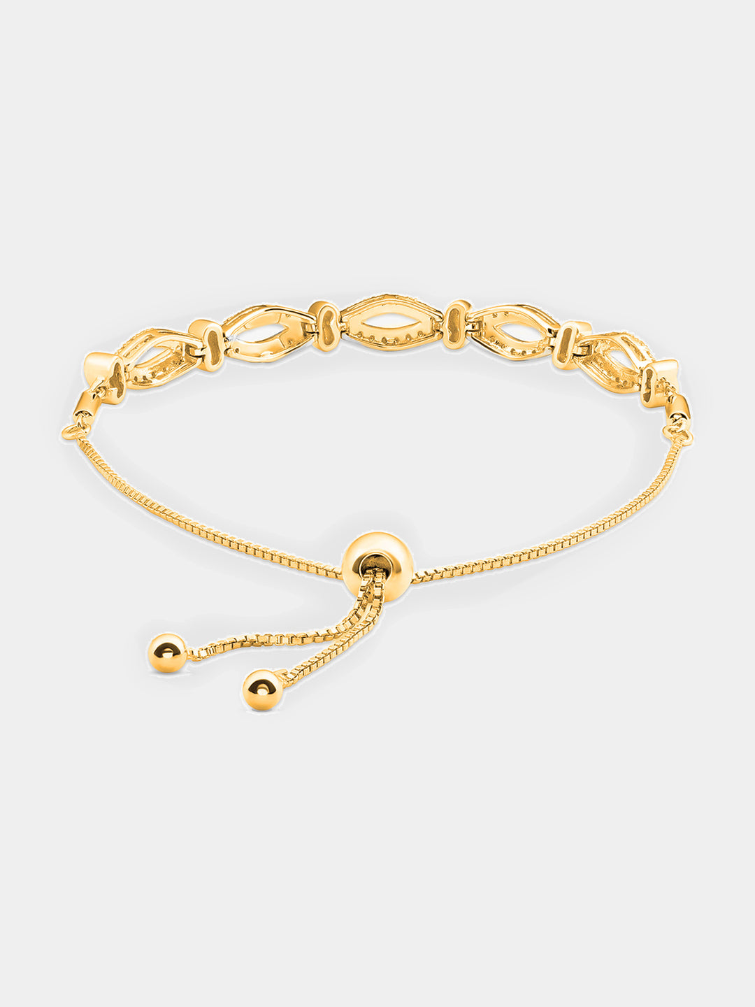 Keemti Jewels Marquise Link Bolo Bracelet Side View