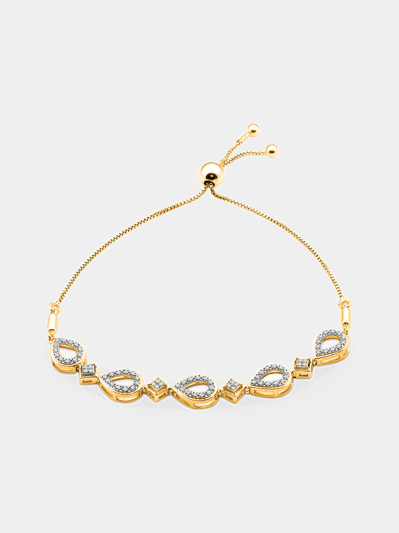 Keemti Jewels Teardrop Marquise Bolo Bracelet Model View