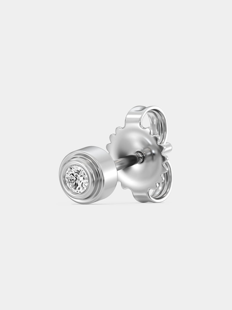 Keemti Jewels' Classic Everyday Shine Stud Earrings: timeless diamond studs in silver with secure butterfly backings.