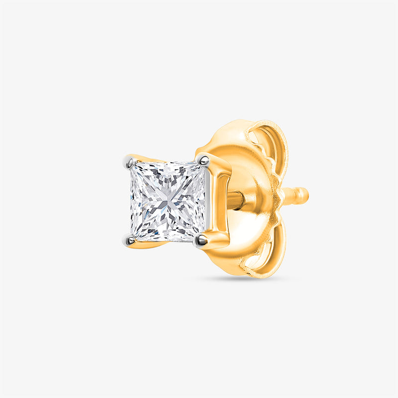 Classic Square Diamond Stud Earrings - keemti jewels