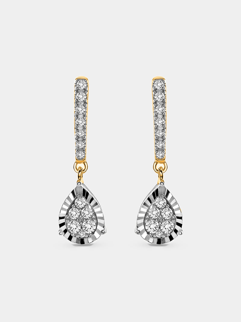 Keemti Jewels Dewdrop Dangle Diamond Earrings Side View