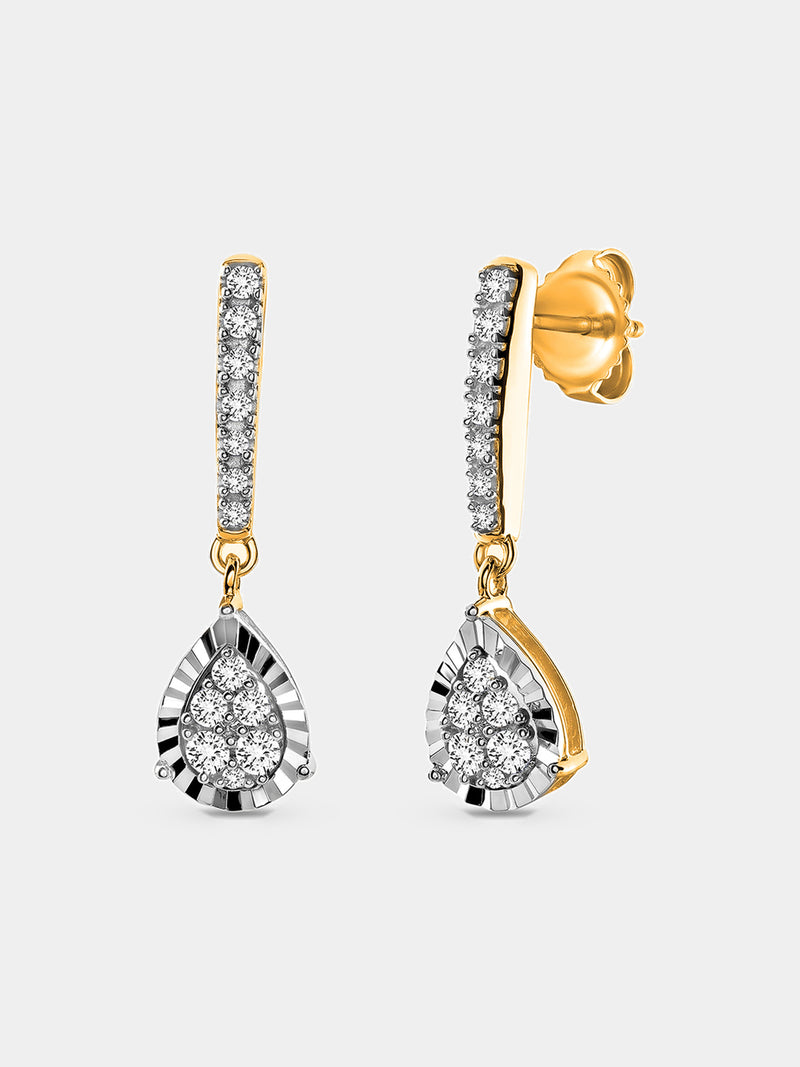 Keemti Jewels Dewdrop Dangle Diamond Earrings Main View