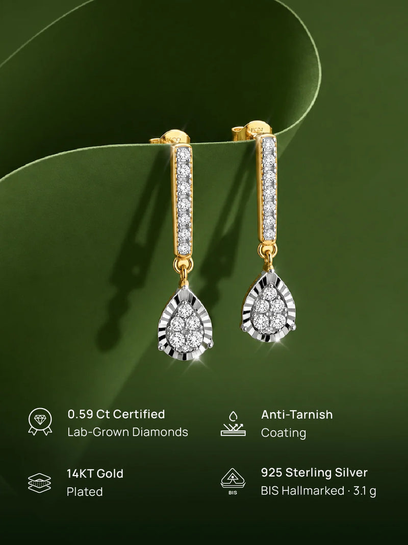 Dewdrop Dangle Diamond Earrings