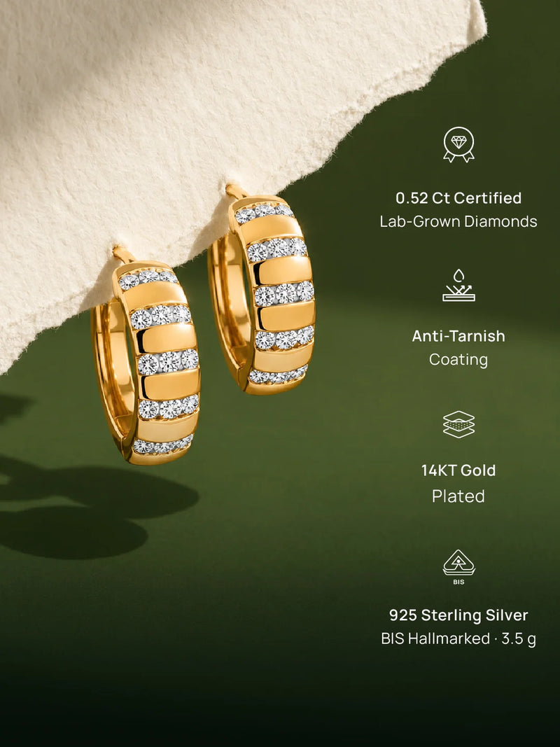 Layered Shine Hoop Earrings