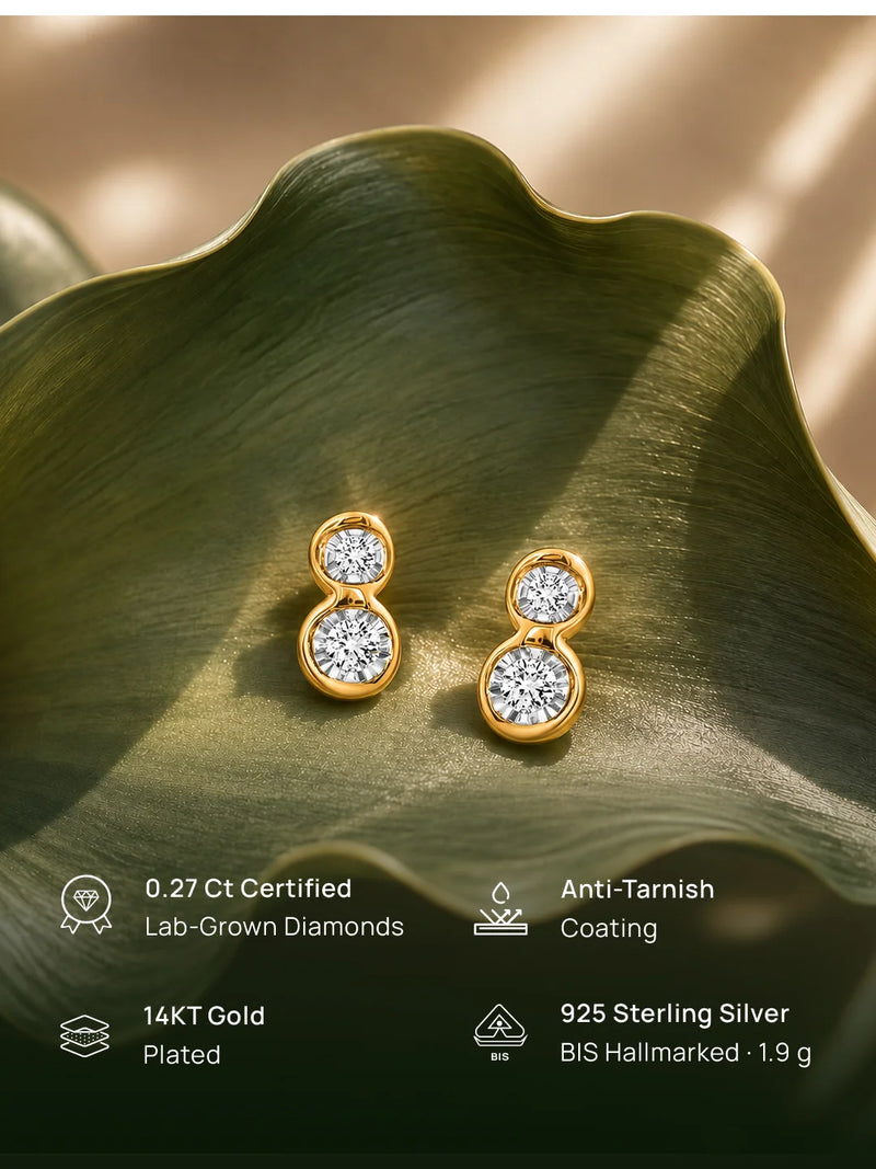 Twin Spark Stud Earrings
