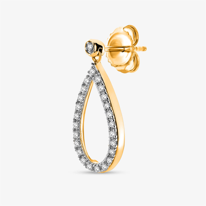 Keemti Jewels' Teardrop Open Hoop Earrings add elegance, making them perfect accessories for any evening look.