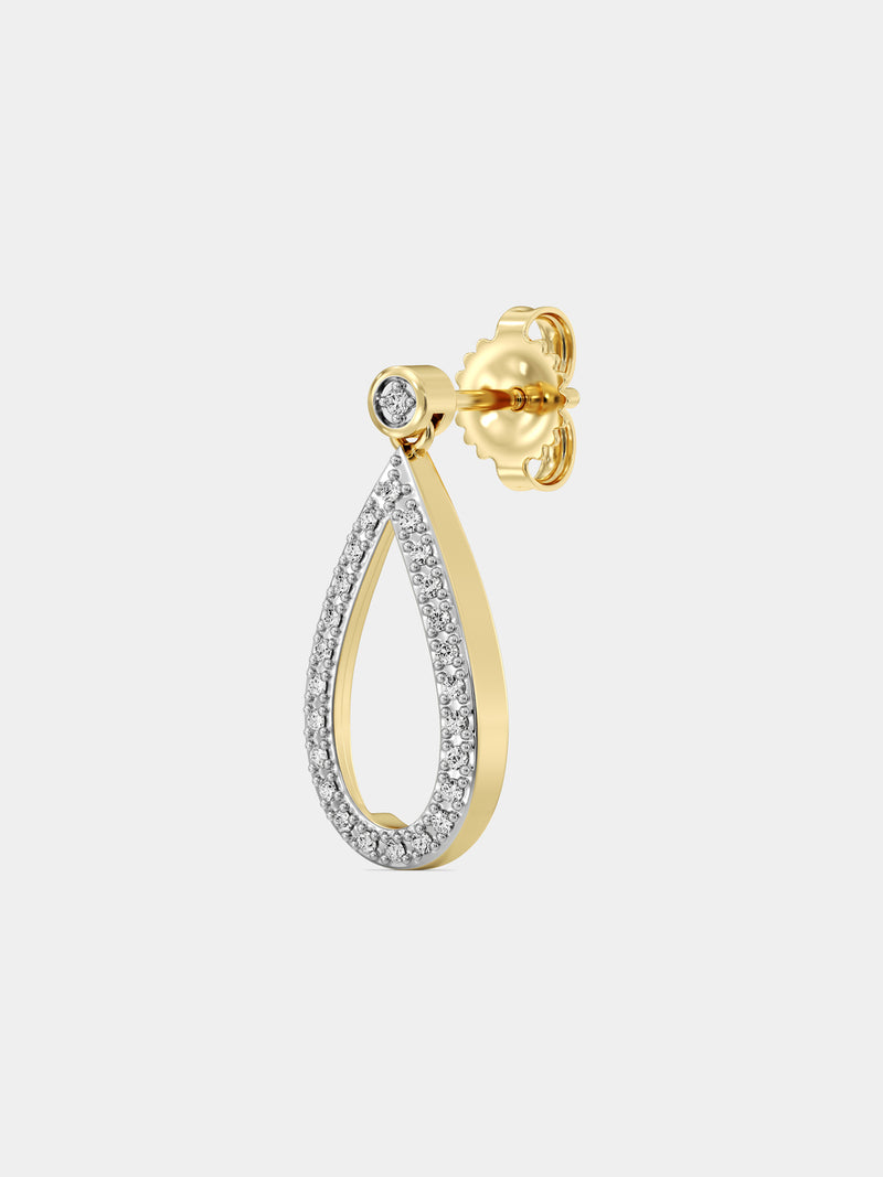 Keemti Jewels' Teardrop Open Hoop Earrings add elegance, making them perfect accessories for any evening look.