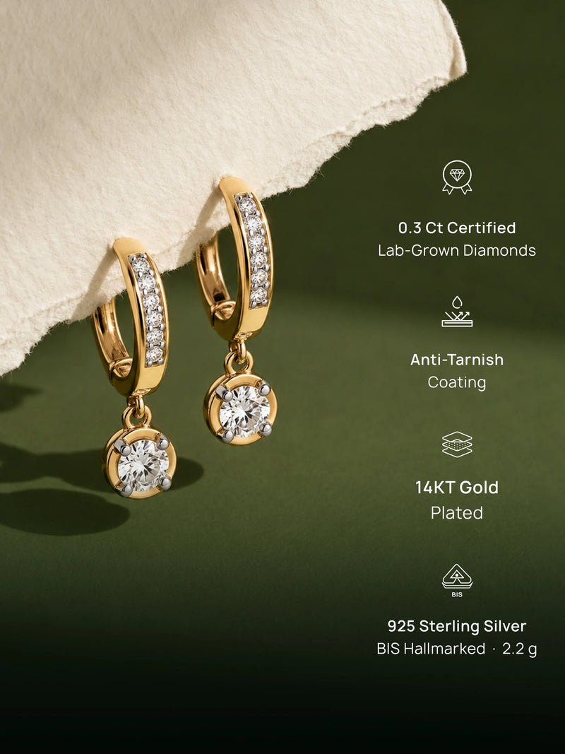 Mini Hoop Drop Earrings