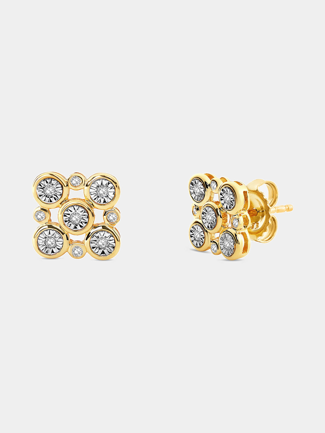 Keemti Jewels Radiant Constellation Diamond Stud Earrings Main View