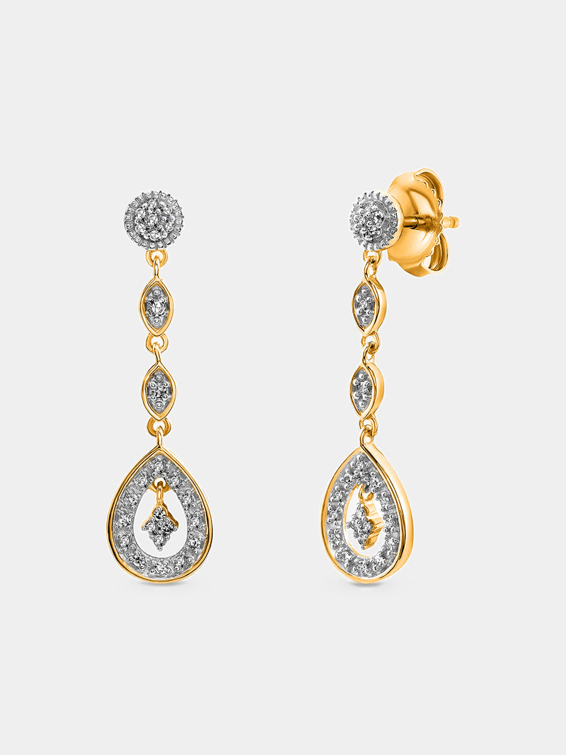 Keemti Jewels Gracefall Diamond Drop Earrings Main View