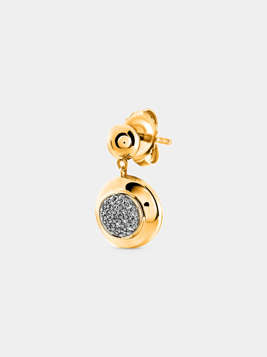 Keemti Jewels Diamond Disc Drop Earrings add chic sparkle and versatility with a stylish round charm cluster design.