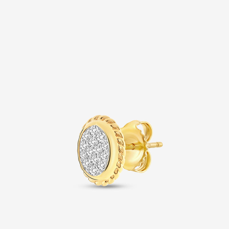 Braided Halo Diamond Stud Earrings