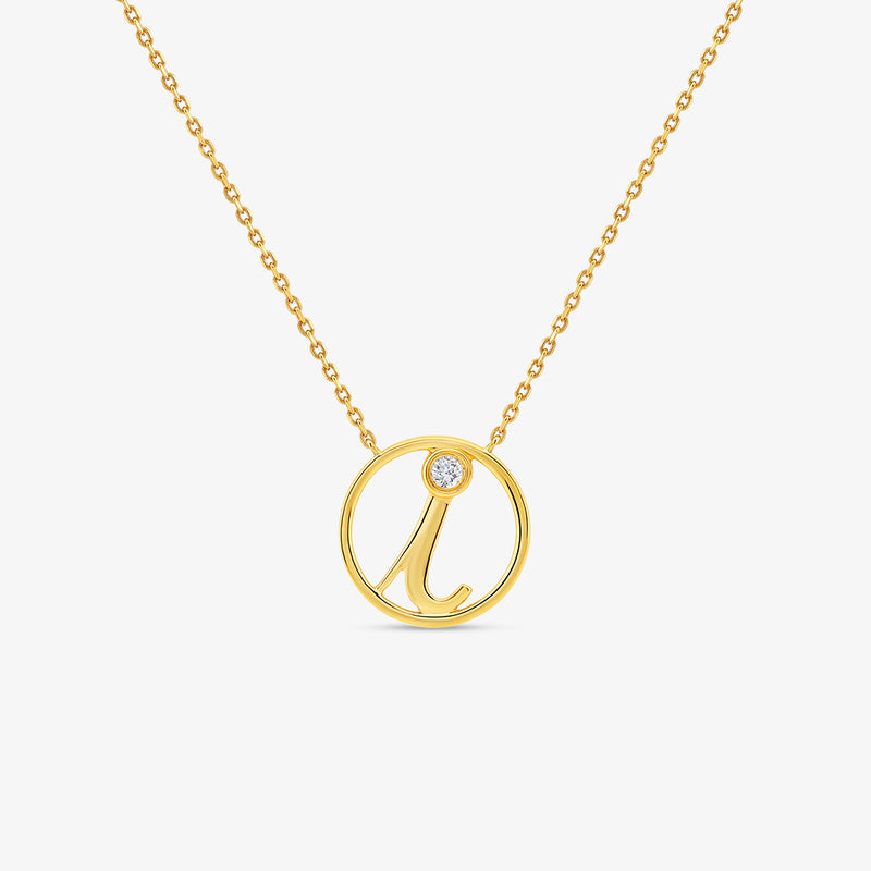 Signature I Initial Diamond Necklet