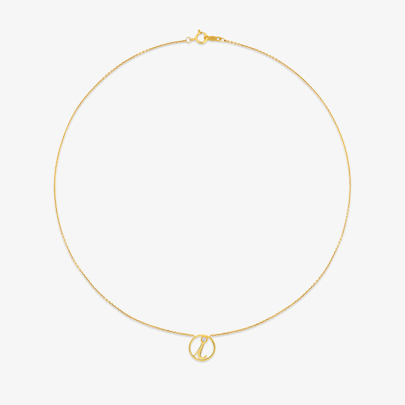 Signature I Initial Diamond Necklet