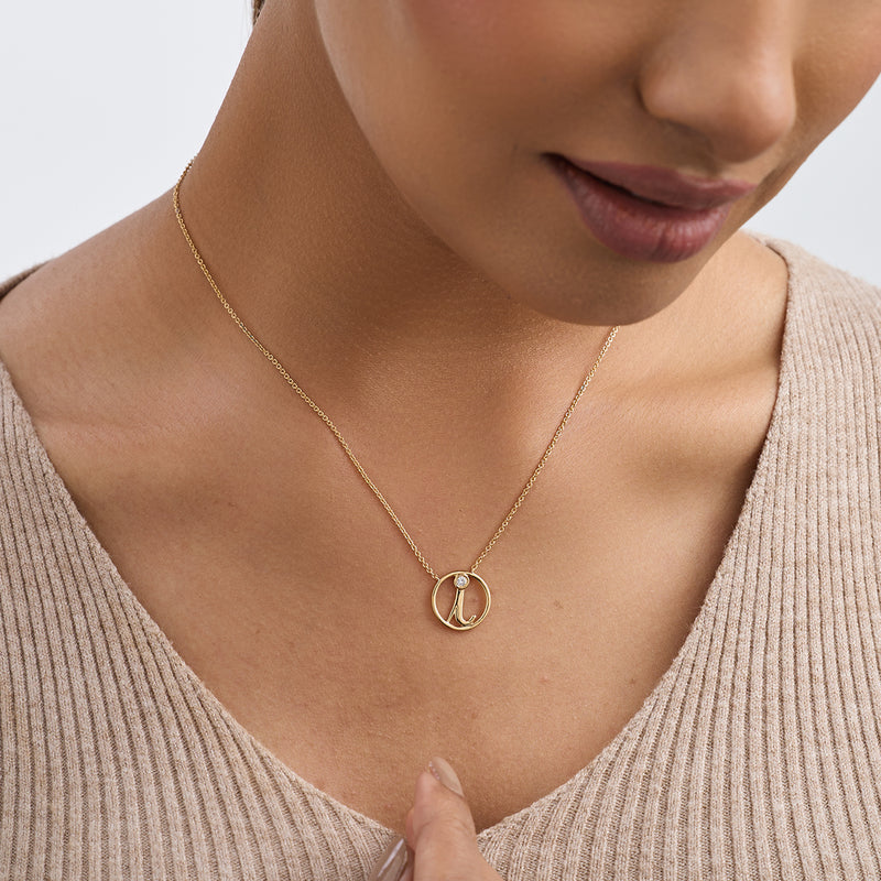 Signature I Initial Diamond Necklet