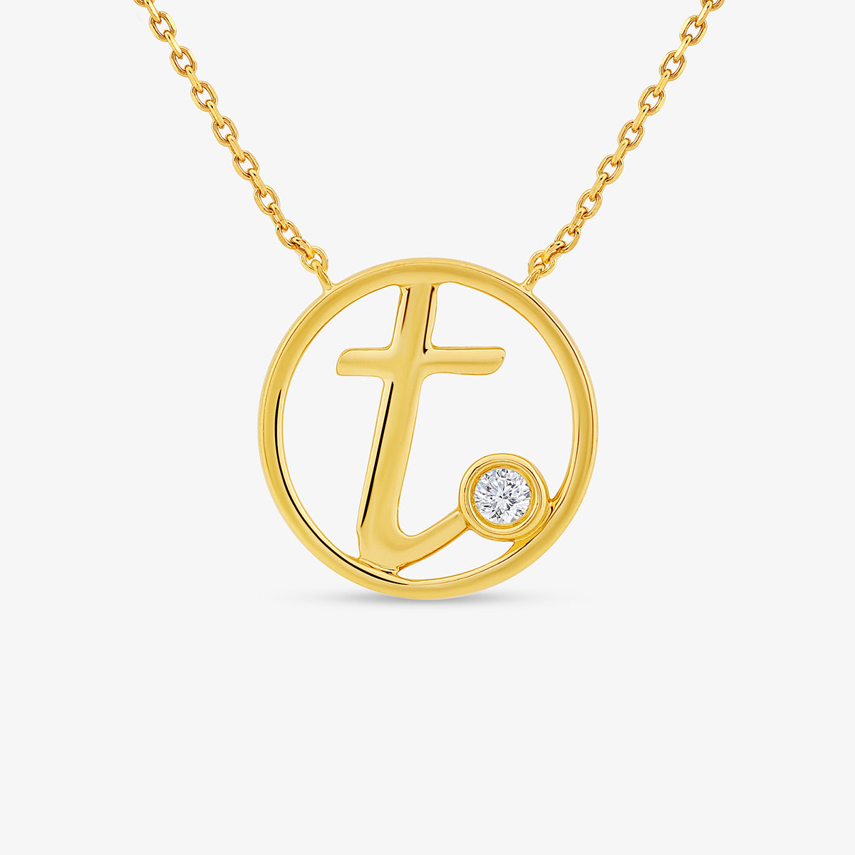 SIGNATURE<span> T Initial Diamond </span>NECKLET